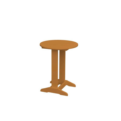  Table d'appoint ronde en composite Poly, cèdre
