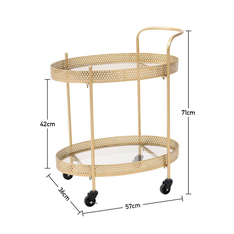 Alizayah Metal Bar Cart