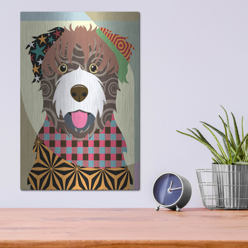 "Bouvier des Flandres" par Lanre Adefioyue, H 16 po x l 12 po
