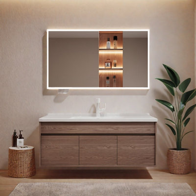 Retro and simple style bathroom cabinet