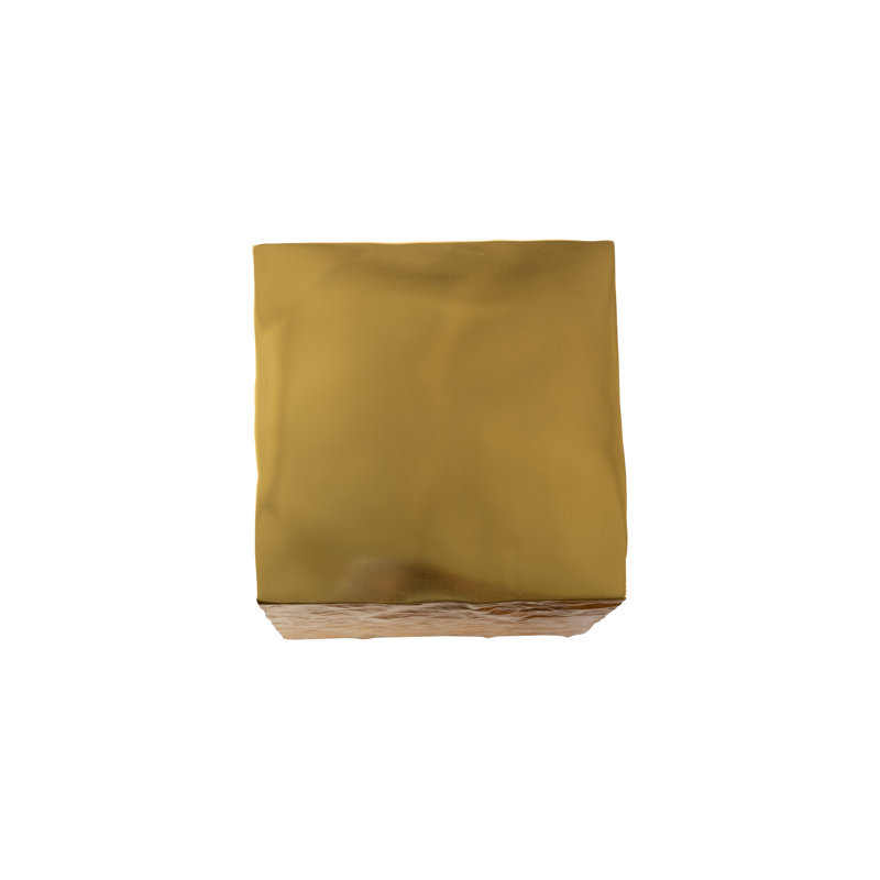 Gold Resin Crumpled Pedestal Sculpture, 20" Height