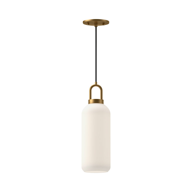 Soji 1 - Light Single Pendant, Aged Gold, 20" H x 5.13" W x 5.13" D