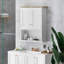 Armoire de salle de bain murale avec 2 portes et tablette réglable