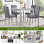 Ensemble de table de salle à manger en bois 5 pièces, ensemble de table de cuisine avec table carrée et 4 chaises rembourrées, table de salle à manger en bois avec décoration en cristal et ensemble de chaises pour la cuisine, la salle à manger