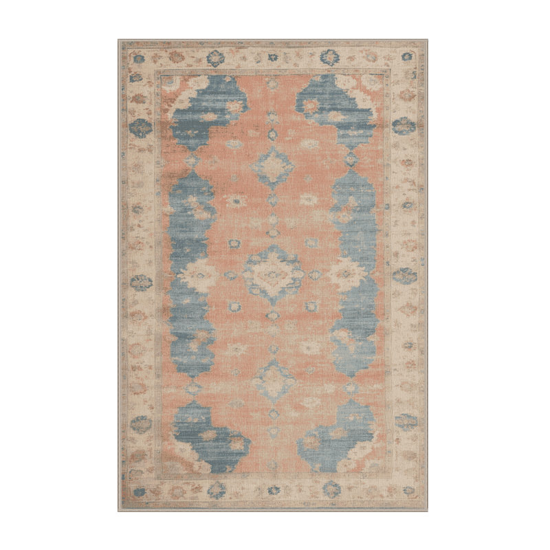 Tapis beige surteint lavable à la machine, Rectangulaire 3 pi x 5 pi