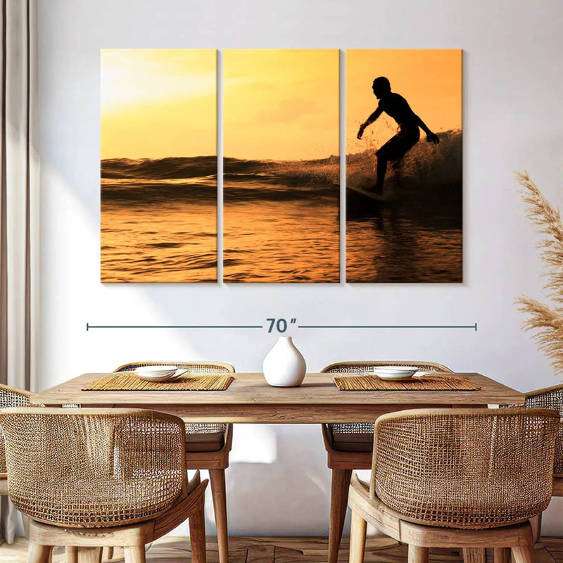 Senne Sundown Surfing, 42" H x 65" W