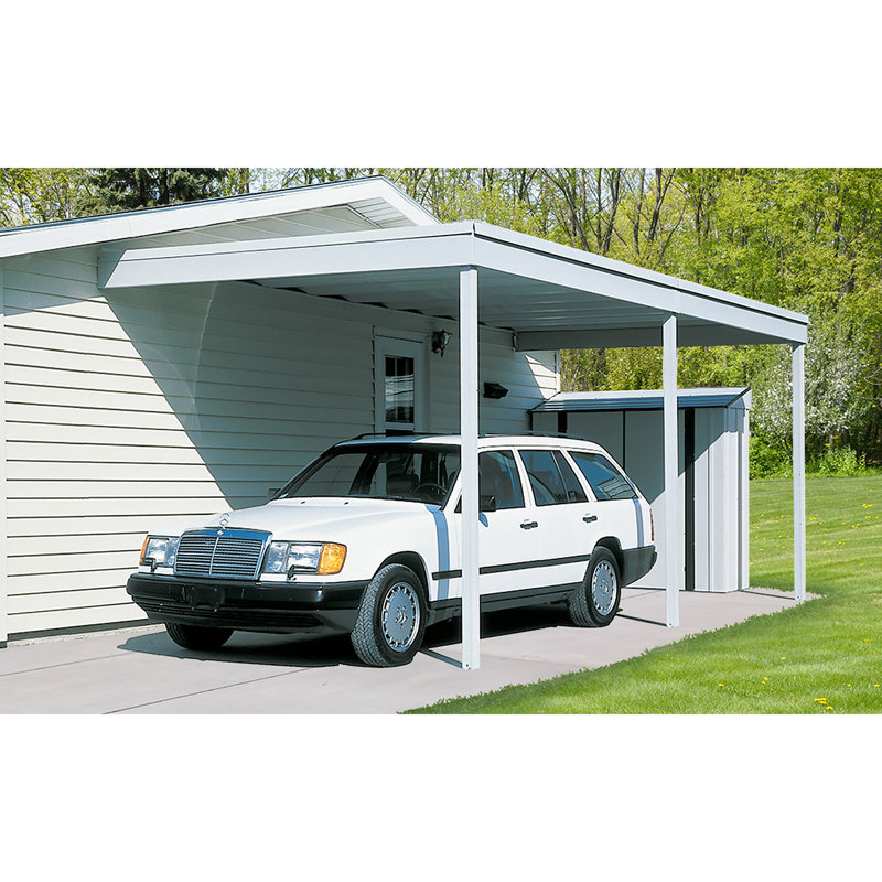 Attached Carport/Patio Cover Cool Grey, 10' W x 20' D