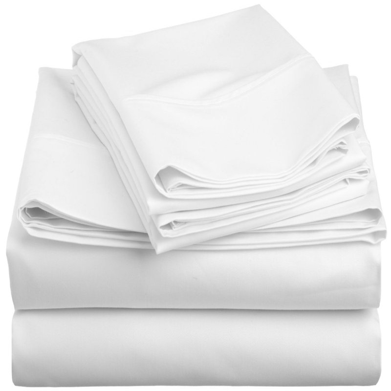 Superior White Cotton-Blend Queen Sheet Set