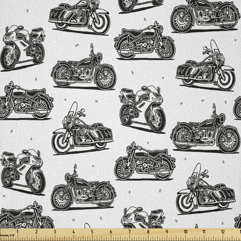 David-Nelson Motorcycle Drawings Multi-purpose Fabric