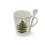 Ensemble de grandes tasses et cuillères à pois Spode