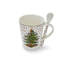Spode Christmas Tree Polka Dot Mug & Spoon Set 14Oz