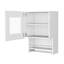 Armoire de cuisine moderne blanche pour mur avec porte-serviettes et étagère option porte vitrée