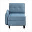Fauteuil d'appoint modulaire capitonné bleu marine Modern