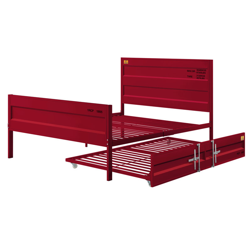  Egon Platform Bed (Not include trundle), Full, Red