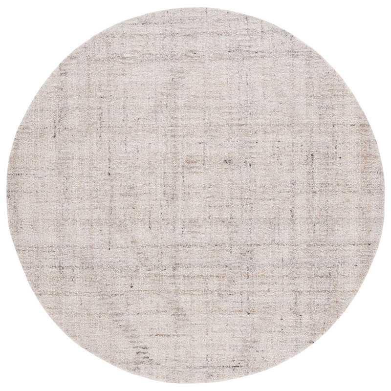 Abstract Hand Tufted Performance Rug, Round 6'