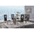Mishal Glass Top Metal Base Dining Table