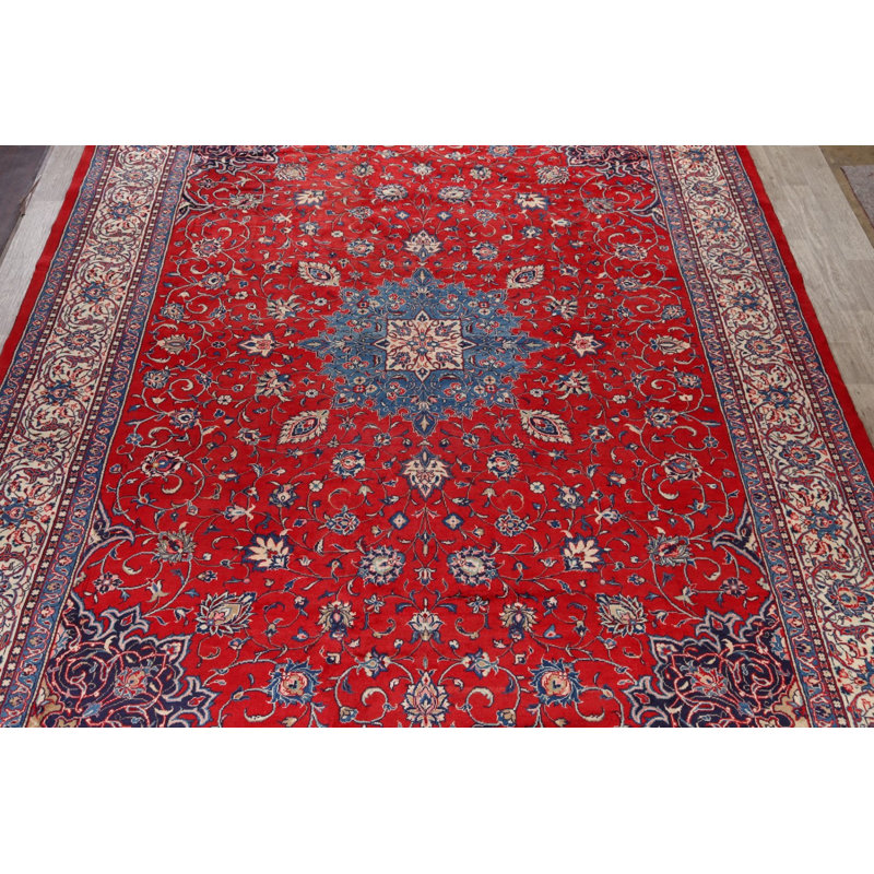 Tapis de zone en laine 11 pi 4 po x 15 pi 10 po one-of-kind à la main noué la sarouk Annegreth