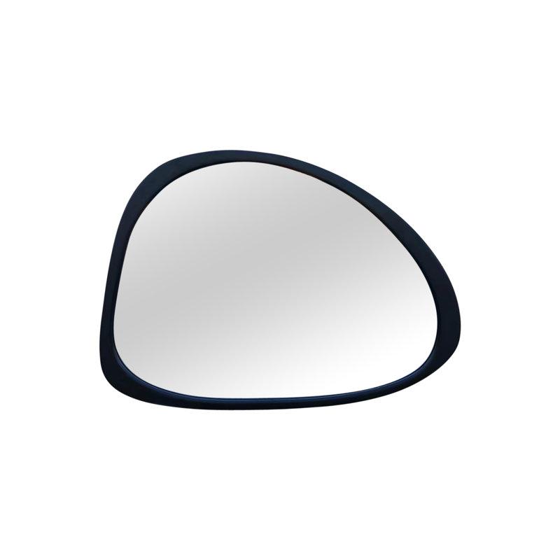 Asymmetrical Oval Mirror, Black