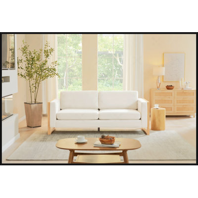 79" Modern Sofa With Solid Wood Legs