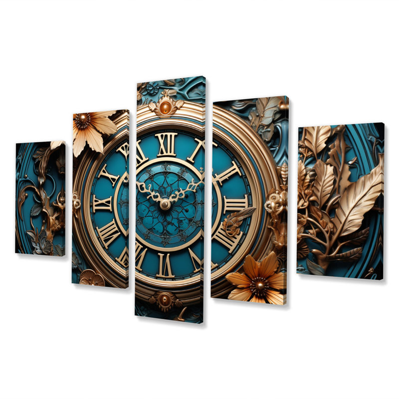 Horloge industrielle 5 pièces