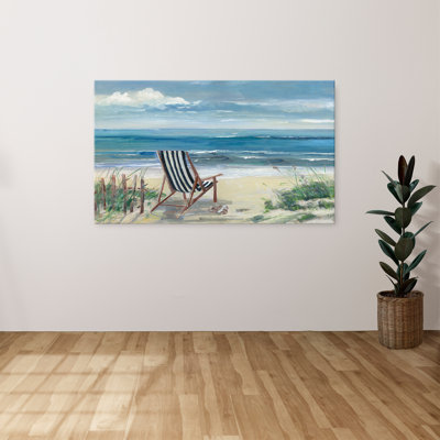 "Beach Chair I" by Sally Swatland Print on Canvas