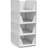 Sorbus 4 Pack Folding Shelf Organizer - Stackable Closet Shelf Organizer Baskets for Clothes, Closet, Bathroom, Kitchen, Garage - Easy Access Open Front Design Under Shelf Organizer