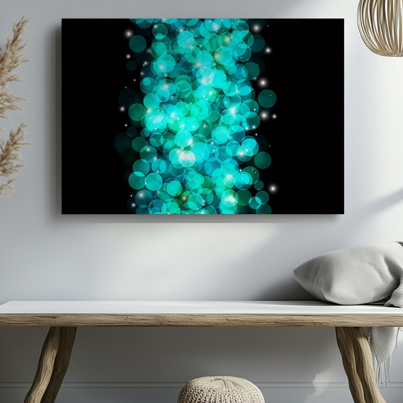Reproduction d'art sur toile, formes abstraites et superposées, H 30 po x l 40 po