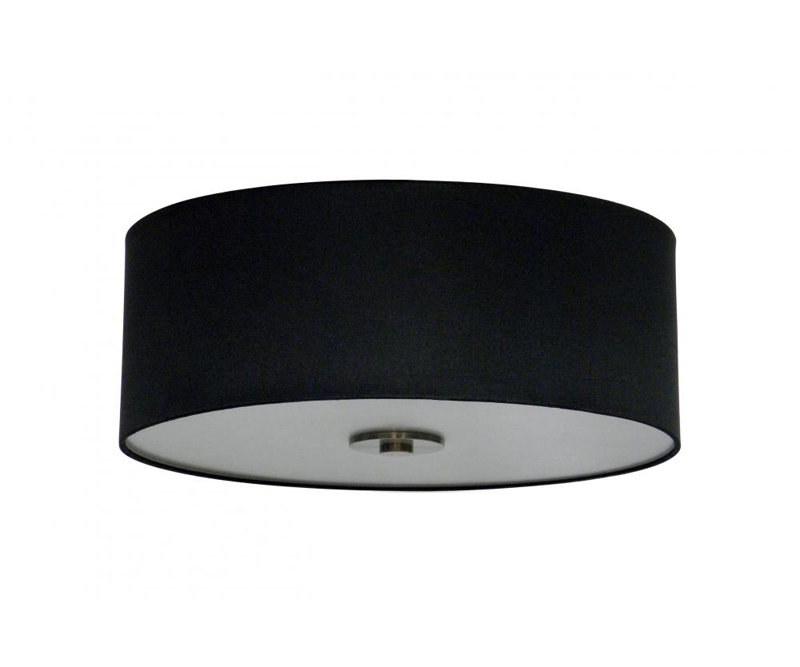 Aimil Fabric Flush Mount, Black