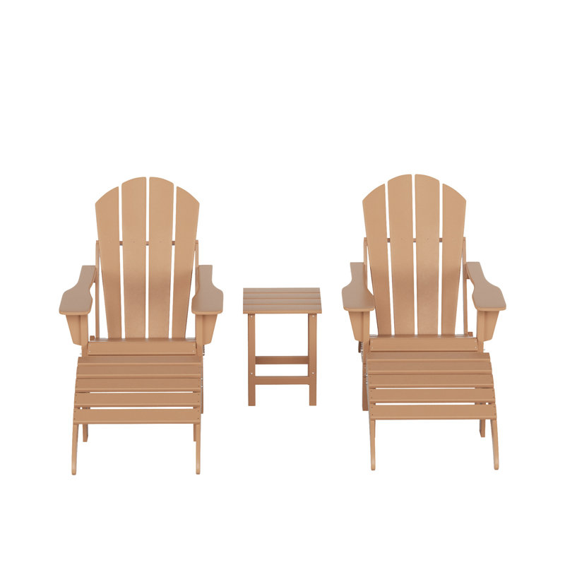 Laguna 5-Piece Seating Group with Table and Ottoman, Teak