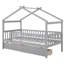 Lit simple en bois pour la chambre-530244837