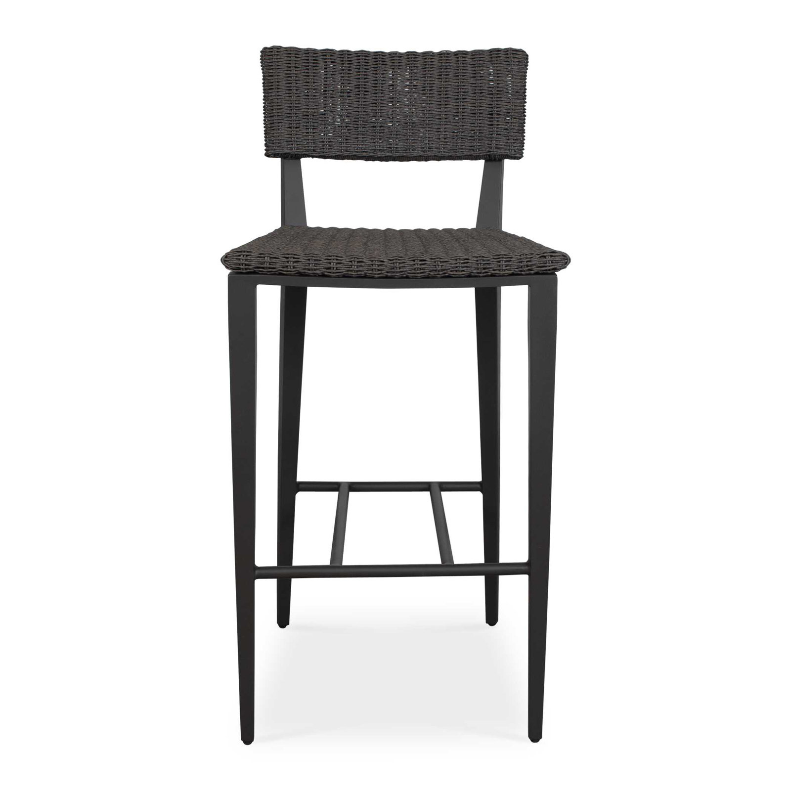 White Patio Bar Stool, Black, Black, 30.5"