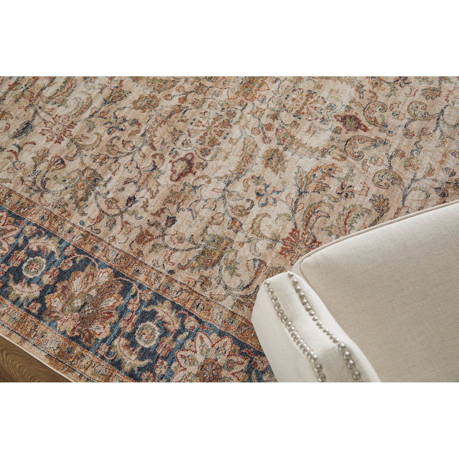 Ivory Traditional Persian Oriental Rug, Rectangle 5' x 7'6"