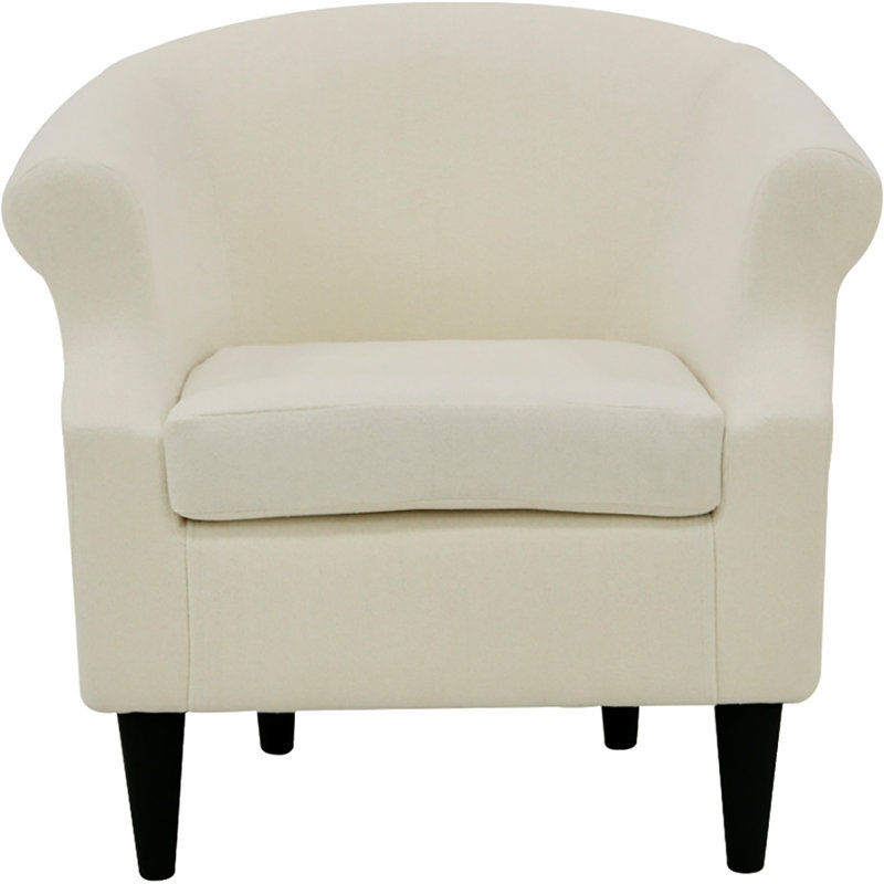 Fauteuil demi-tonneau en polyester Adea, 100% polyester glace Chloe