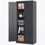 Armoire de rangement en métal 72 po H, armoire verrouillable en acier avec portes et 4 tablettes, grandes armoires pour systèmes de rangement de garage