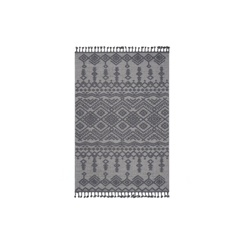 Collection 5X7 Traditional Indoor/Outdoor Area Rug, Gray, Rectangle 5'3" x 7'6"