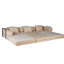Canapé à compression, canapé-lit convertible au sol avec structure de forme fixe, canapé modulaire désossé, aucun assemblage requis, tissu chenille, pour la chambre du salon-13920634