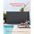 Retractable Side Awning, 73" x 165" Patio Retractable Side Screen with 180 g/m² Polyester Fabric, Waterproof Sunshade Outdoor Privacy Screen Room Divider for Garden, Balcony, Pools, Deck, Gray