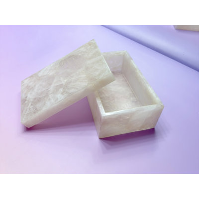 Premium Rose Quartz Large Accessory / Jewelry Box