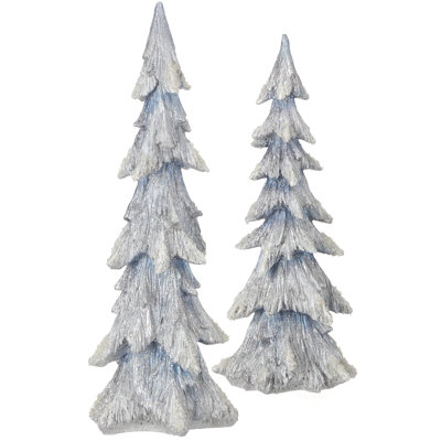 17.5" Resin Winter Snowfall Tree