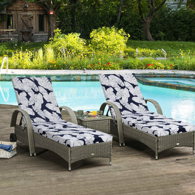 Paire de coussins de mobilier d'extérieur, 75 po x 22,8 po x 2 po, attaches stables, éponge, stable, facile d'entretien, coussins de patio de 2 pièces aux couleurs vives, 75 po x 22,8 po 2 po, housse respirante, rembourrage en éponge résilient,