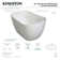 Kingston Brass Arcticstone 52-Inch Solid Surface Oval Single Slipper Freestanding Tub with Drain