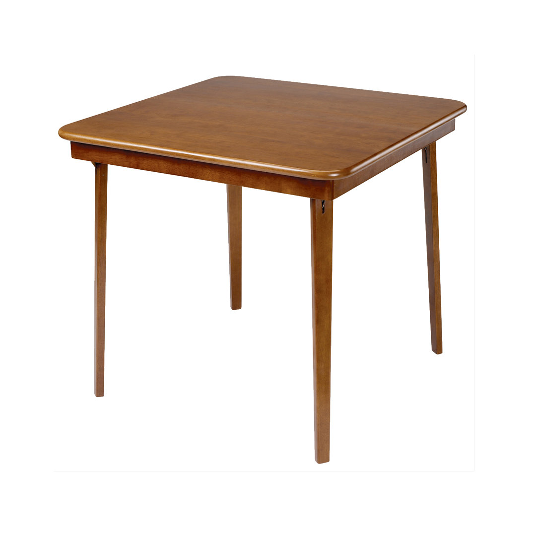 32" Solid Wood Square Portable Folding Table Stakmore Company, Inc. Finish: Fruitwood