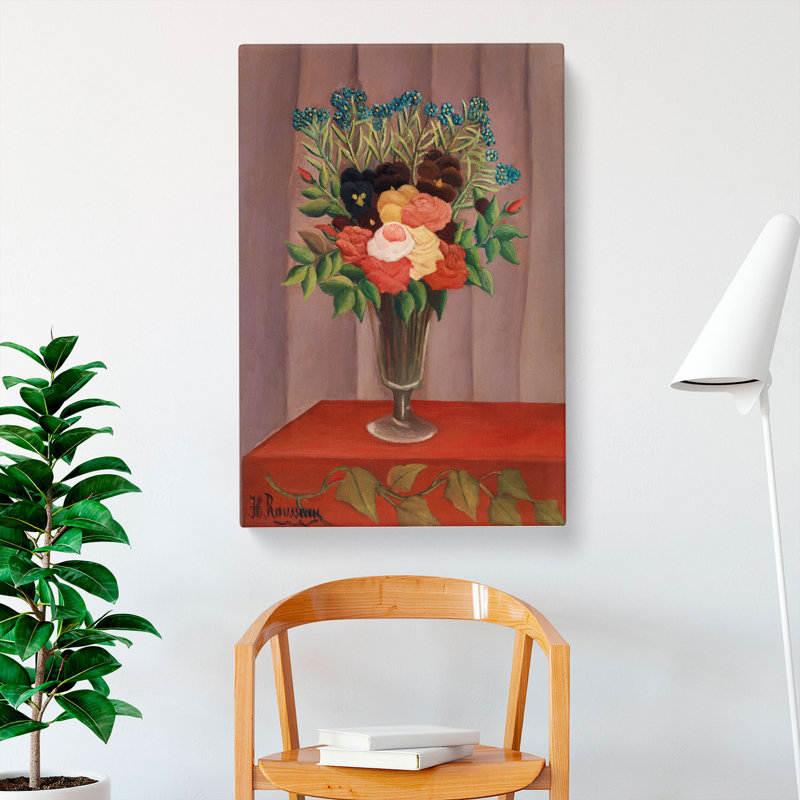 Bouquet of Flowers Vol.1 by Henri Rousseau - Wrapped Canvas, 50cm H x 35cm W x 3cm D