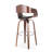 Mid-Century Modern Wooden Frame Swivel Bar Stool-1169324572