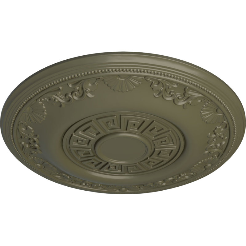 25 médaillons de plafond Nestor de 25 7/8 po x P 2 1/4 po (convient aux auvents jusqu'à 5 po), Tortue peinte