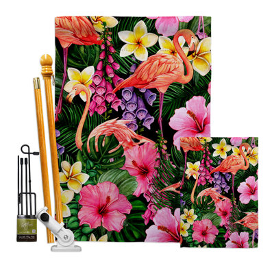 Double Sided 40'' H x 28'' W Polyester Animal Flag Set