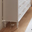 Armoire d'appoint en bois manufacturé blanc massif