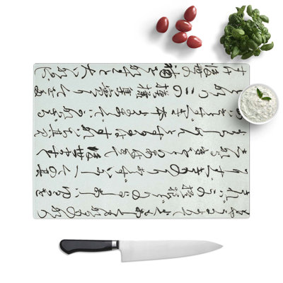 Glass Japanese Calligraphy Script Vol.1 Chopping Board