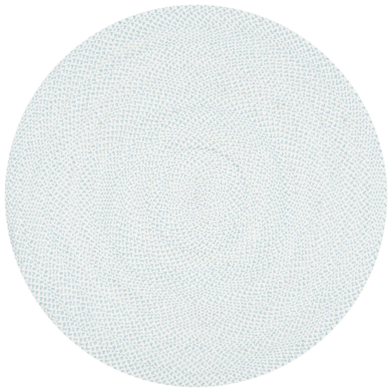 Wallick Hand Woven Performance Abstract Rug, Round 4'
