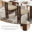 Modern Dining Chairs Not Assembled Need, Set Of 6, Beige With Brown Solid Wood Legs-2143970637